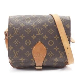 Louis Vuitton Cartesiere Shoulder Bag Canvas Leather Monogram Brown